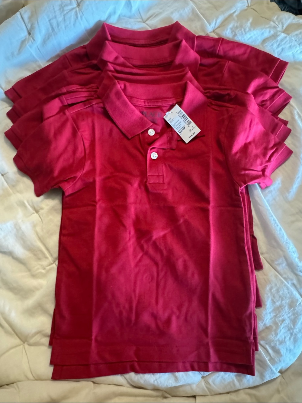 NWT The Children's Place Lot of 5 Boys XS Red Polo Shirts